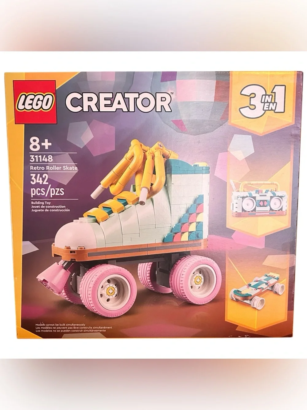 LEGO Creator 3 in 1 Retro Roller Skate Set 31148 Building Toy 2024 New Sealed